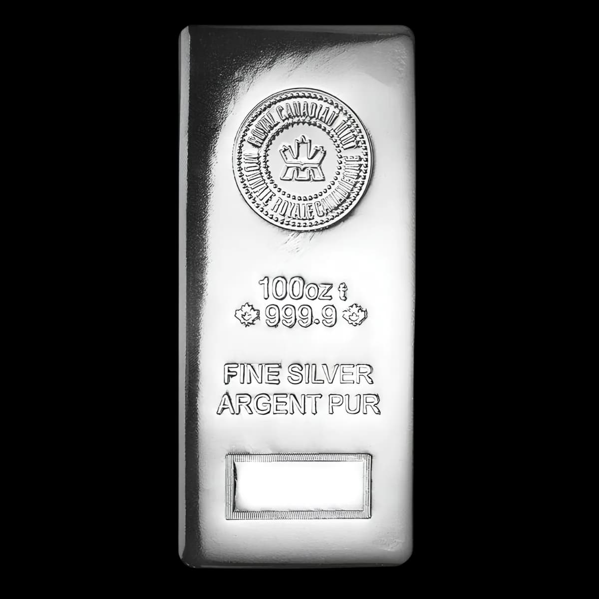 100oz Royal Canadian Mint Silver Cast Bar — 999.9 silver bar