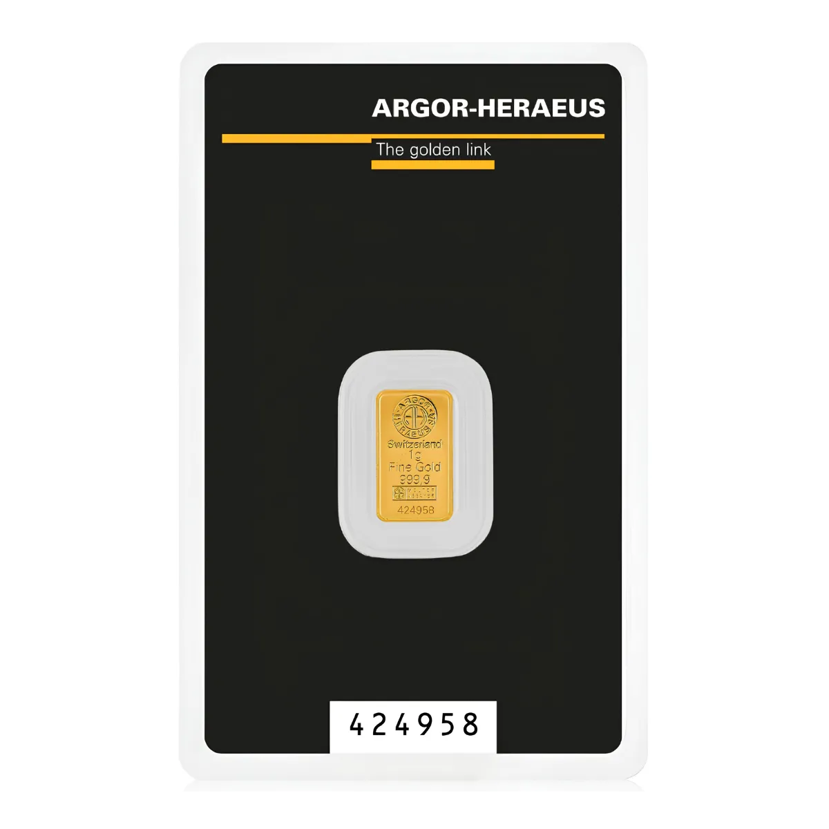 1g Argor-Heraeus Gold Kinebar