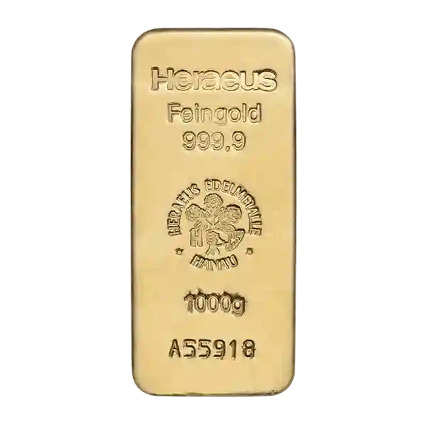 1kg Argor-Heraeus Gold Cast Bar