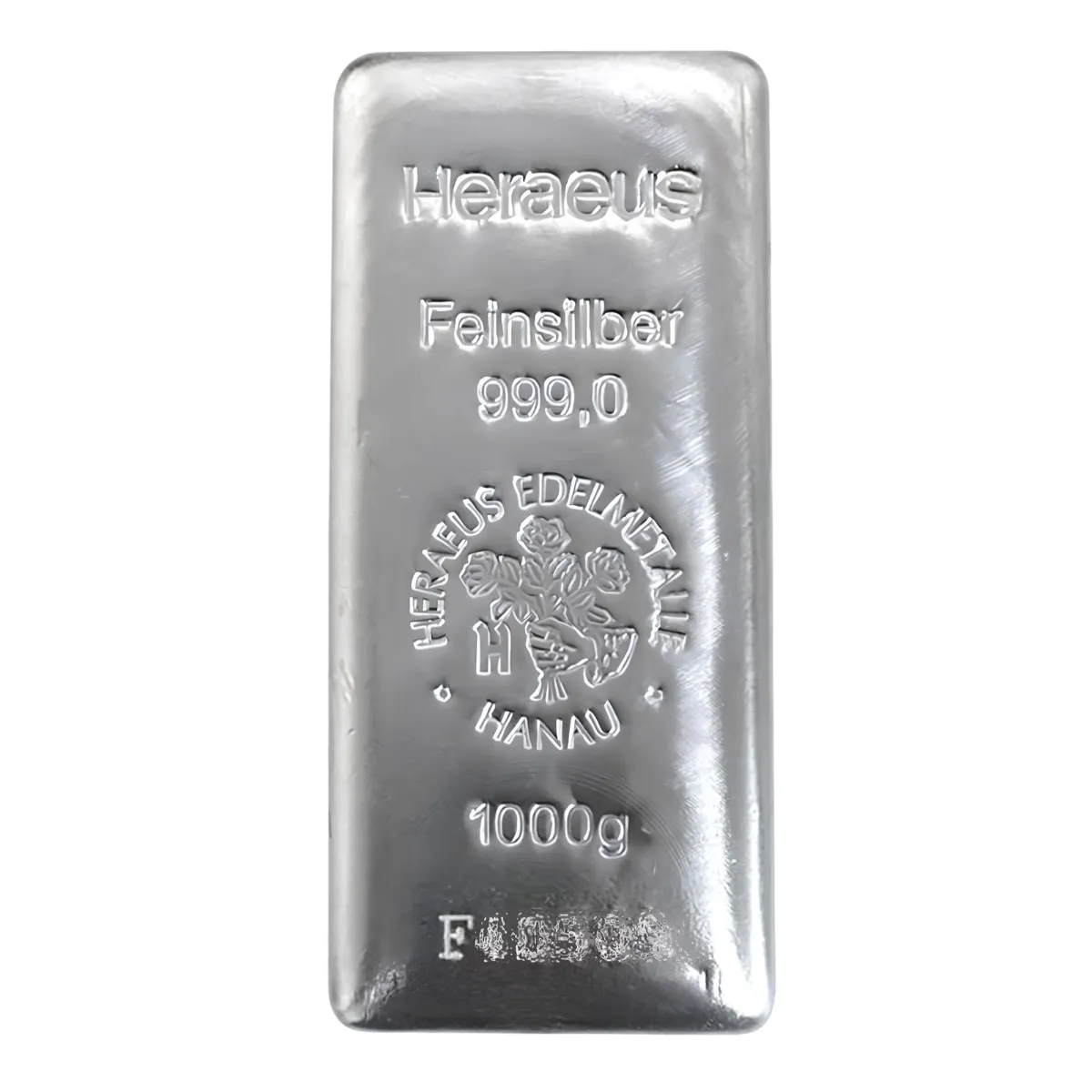 1kg Heraeus Silver Cast Bar