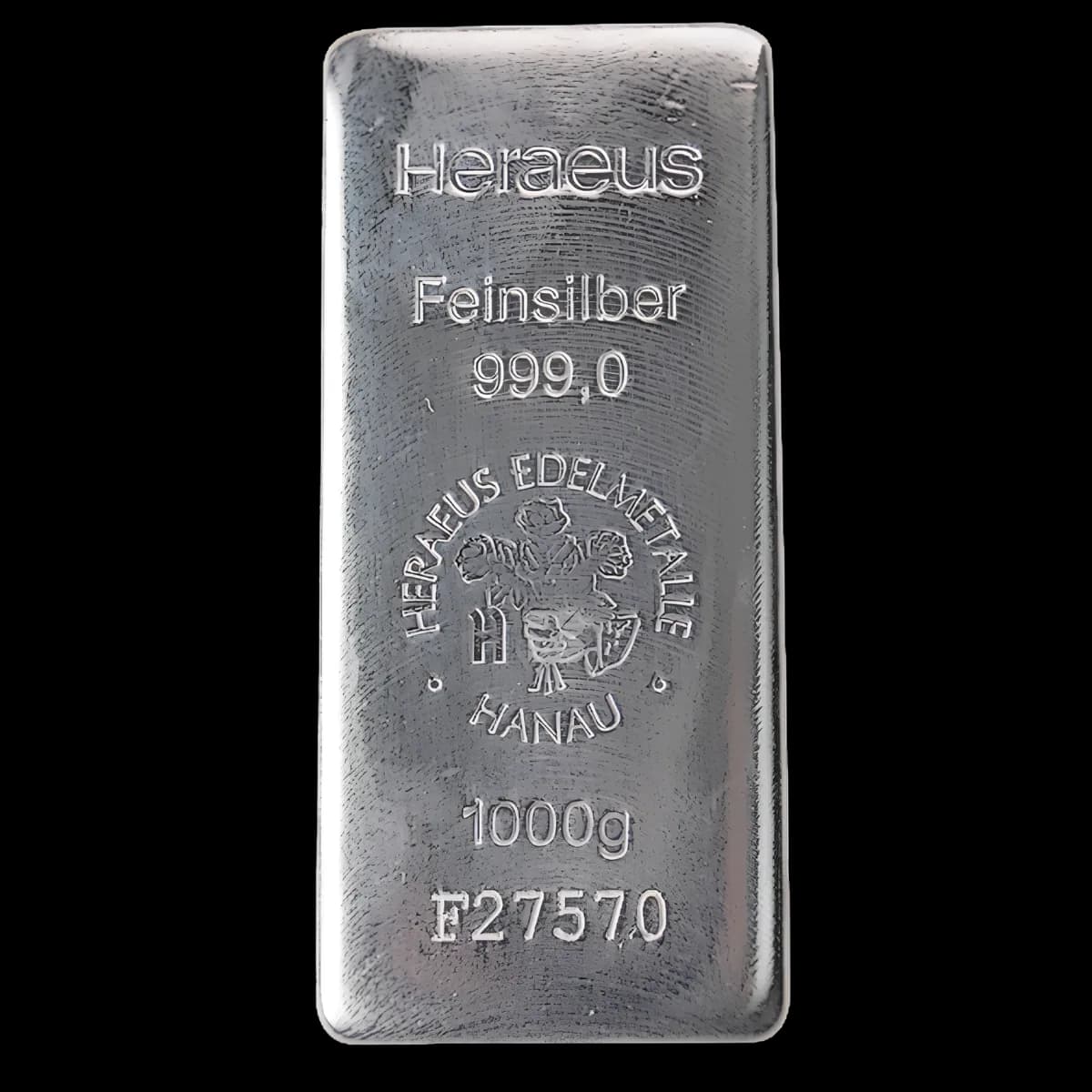 1kg Heraeus Silver Cast Bar