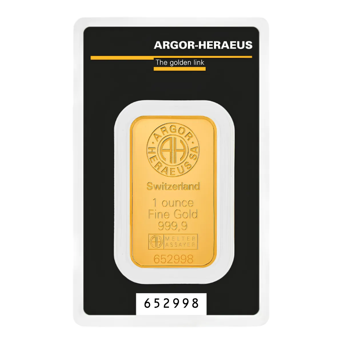 1oz Argor-Heraeus Gold Kinebar