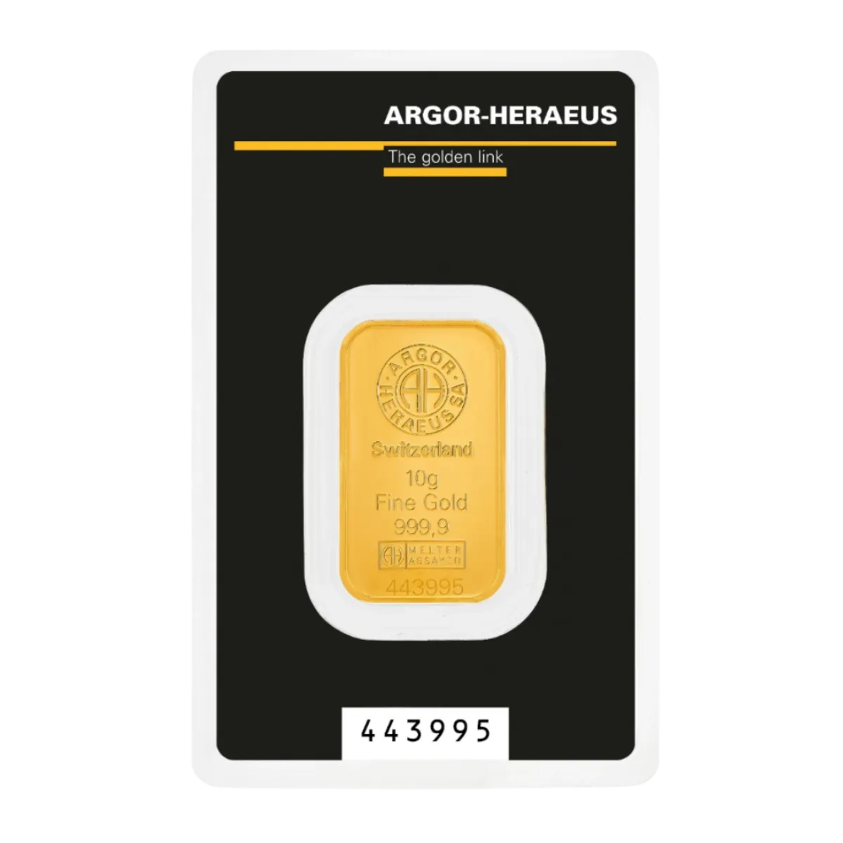10g Argor-Heraeus Gold Kinebar