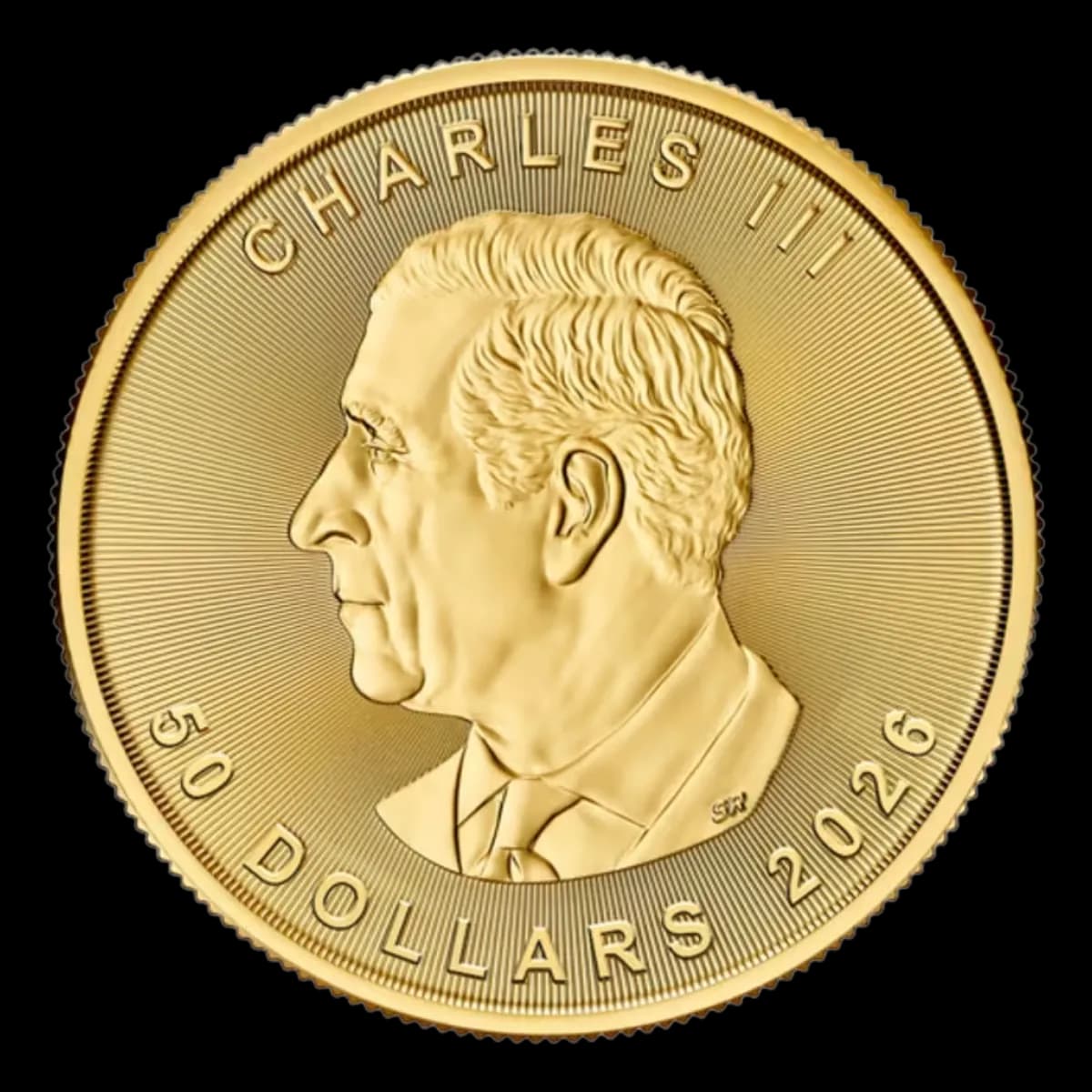 1oz Royal Canadian Mint Gold Maple Leaf Coin 2026 — 999.9 gold coin, view 2