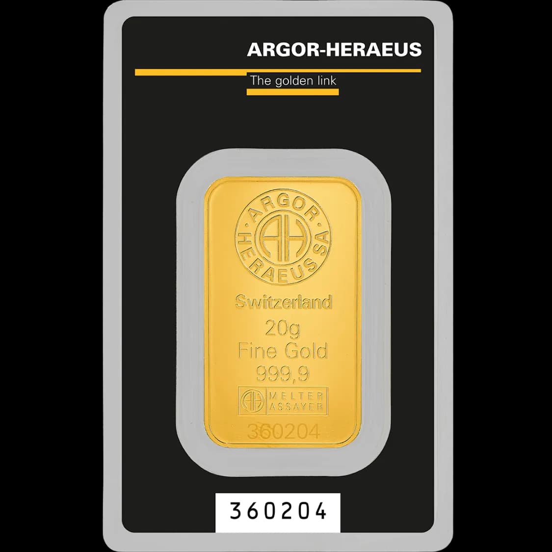 20g Argor-Heraeus Gold Kinebar