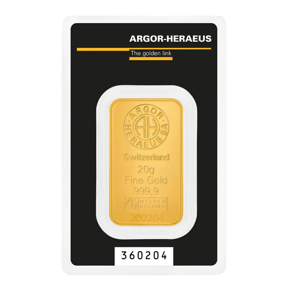 20g Argor-Heraeus Gold Kinebar