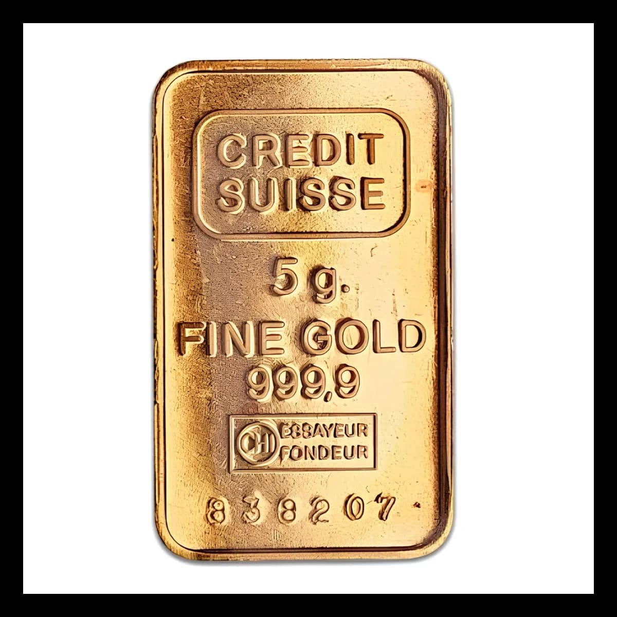 5g Credit Suisse Gold Minted Bar