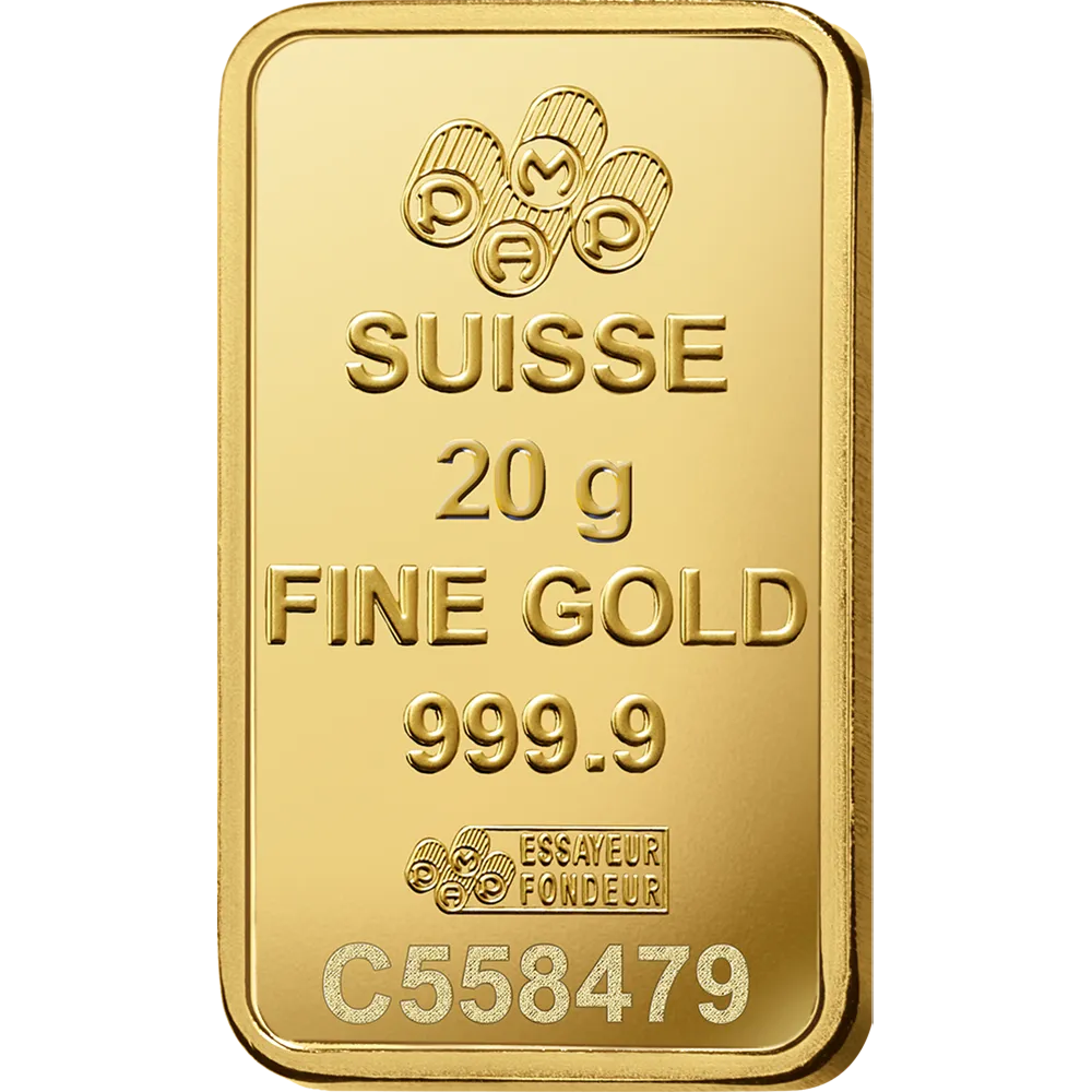 20g PAMP Suisse Lady Fortuna Gold Bar — 999.9 gold bar, view 4