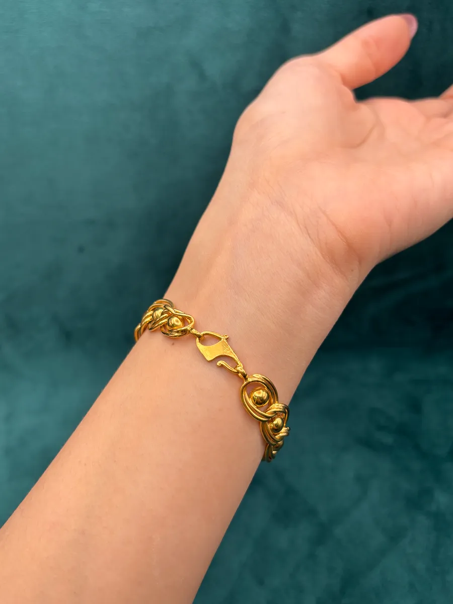 22K Egyptian Chain Gold Bracelet | 14.53 g, view 3