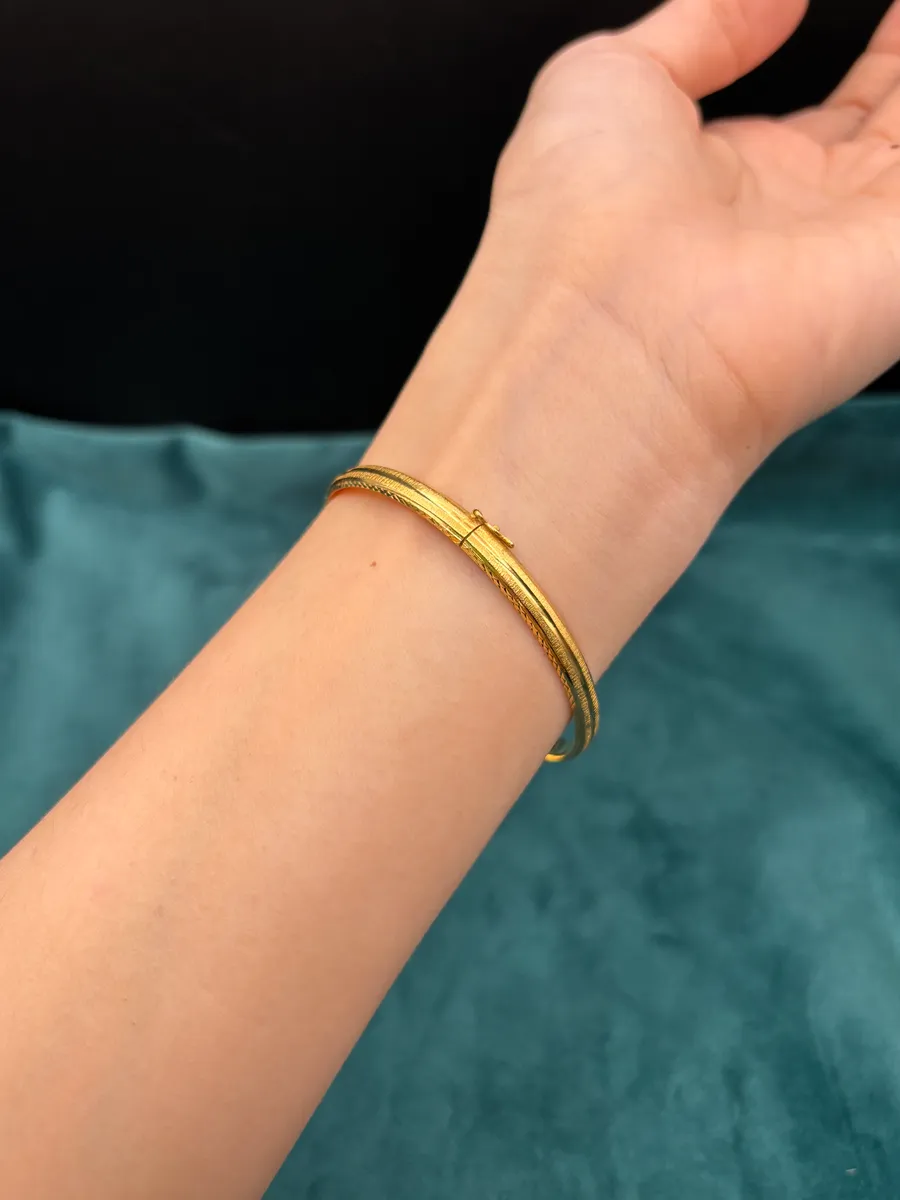 22K Gold Star Bangle | 9.51g, view 3